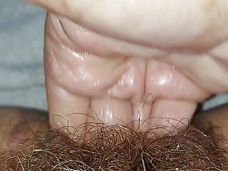 Four fingers fucking my hairy pussy