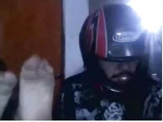 Straight guys feet on webcam #97