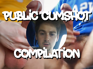 HUGE Public Jerk Off and Cumshot Compilation - Anguish Gush