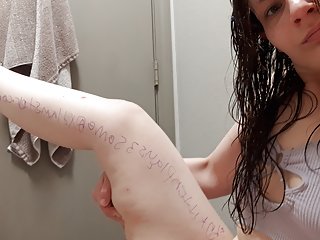 Masturbating in the bathroom 