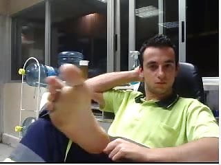 Straight guys feet on webcam #71