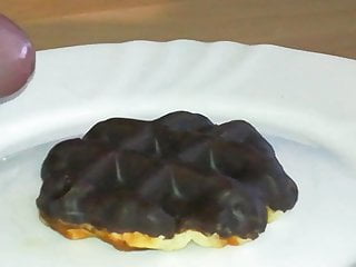 Liege waffle with cream