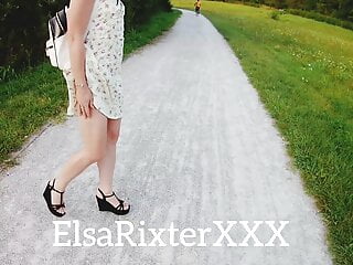 My hot walk in the park, public flashing. ElsaRixtetXXX