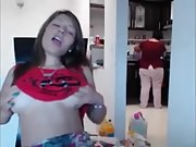Masturbating in front of Mother