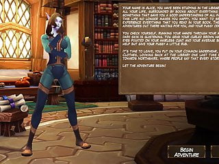 Naked Blue High Elf Lady - Lust for Adventure Game