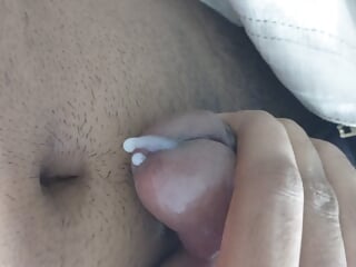 Pakistani Gay satisfying  my Self Aaaah!!!! What a feeling someone lick my cum and kiss me .