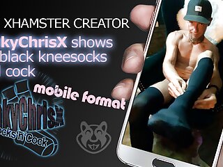 KinkyChrisX shows his socks and cock
