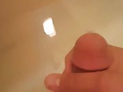 Cumming under water in the bathrub