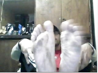 Feet on webcam...