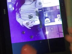 Cum Tribute on a sexy asian girl dancing 2