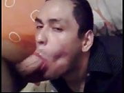 Eating Cum From Two Cocks