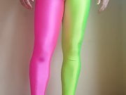 neon 2 tone spandex boner