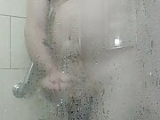 Hotel shower with cum shot