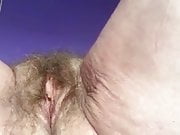 Old slutty fucks her sekf with cumcumber again