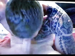 Straight Tattooed Muscle Guy Self Sucking Edging His Big Dic