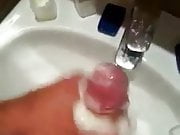 Wank and cum  with a lot of vaseline