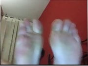 Straight guys feet on webcam #357
