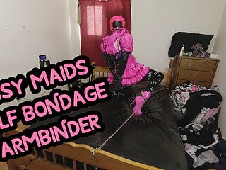 Sissy maids armbinder and chastity belt...