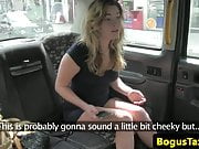Ballsucking british babe facialized by cabbie
