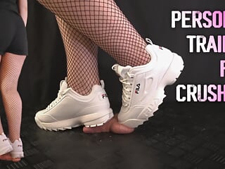 Personal Trainer Cock Trample in FILA Shoes - Shoejob, Ballbusting, CBT, Stomp, Trampling, Crush