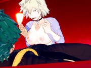 Deku gets full service from Bakugo's Milf : My Hero Academia