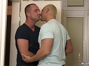 Girl caught two gay muscle hunks fucking