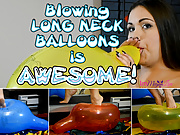 Blowing LONG NECK BALLOONS is Awesome - ImMeganLive