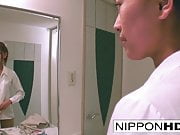 Japanese couple record themselves fucking in a hotel room