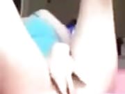 Girl masturbating while licking icecream