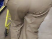 Granny booty in tan scrubs