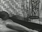 Hot brunette in bed (Vintage 1950s Pin-up)