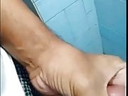 Cum shot in bathroom