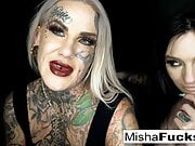 Evilyn Ink destroys Misha during a sexy energetic fuck!