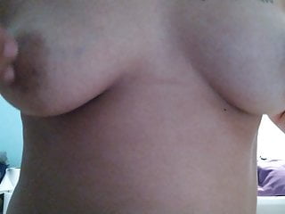 Playing with my big meaty nipples
