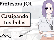 Spanish JOI La profesora te masturba en clase con rotulador y cuerda. 