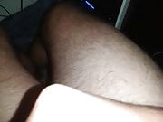 Cumming with a prostate massager in