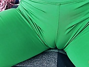 Round Ass Teen Has Deep Cameltoe In Tight Yoga Spandex Pants