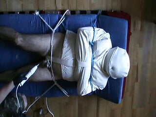Cbt And Enjoying In The Canvas Straitjacket