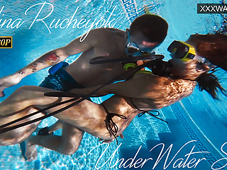 European, Swimming Pool Handjob, Under Water Show, Handjob