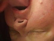 fat gapped tooth slut swallows cum
