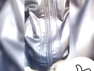 Leather Jacket, Masturbation, Jerking, Leather