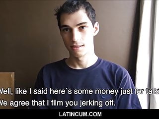 Skinny amateur latino delivery boy cash...