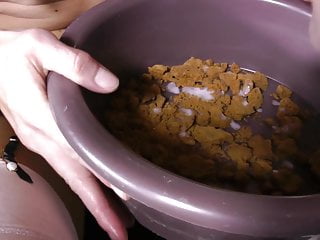 Cuckold Condom Feeding Humiliation From Bowl!