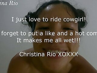  video: LATINA TEEN rides me until I cum in her pussy -Christina Rio