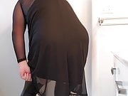 Standing against the wall in my new dress offering you my as