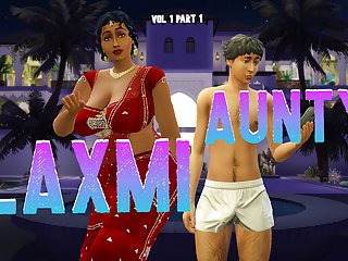 Part 1 - Desi Satin Silk Saree Aunty Lakshmi got seduced by a young boy - Wicked Whims (Hindi Version)