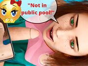 In public pool, my stepsister is shy at first... (Milfy City - Sara)