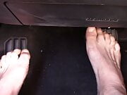 My hot NY feet on the pedals of my rental car in Tampa FL