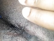 Slow pussy massage close up