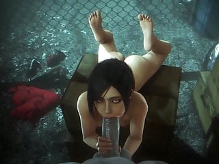 Ada Wong Sloppy Blowjob